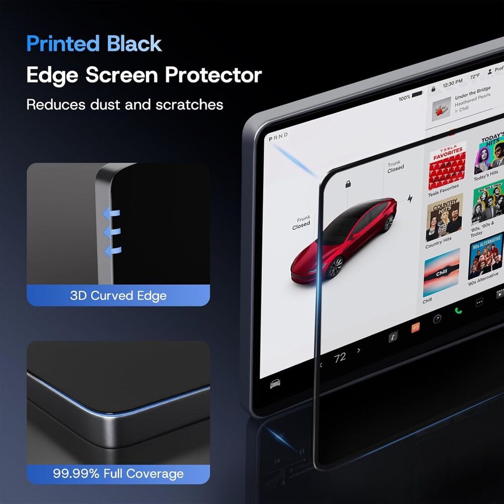 15.4" Tempered Glass Screen Protector for Tesla Model 3 Highland (2024-2026)